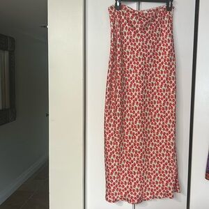 Top shop ladies maxi skirt size 8 rose pattern
